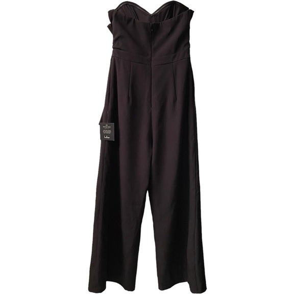 Lulu's Won A Heart Strapless Wide Leg Jumpsuit in black size medium - Picture 6 of 16